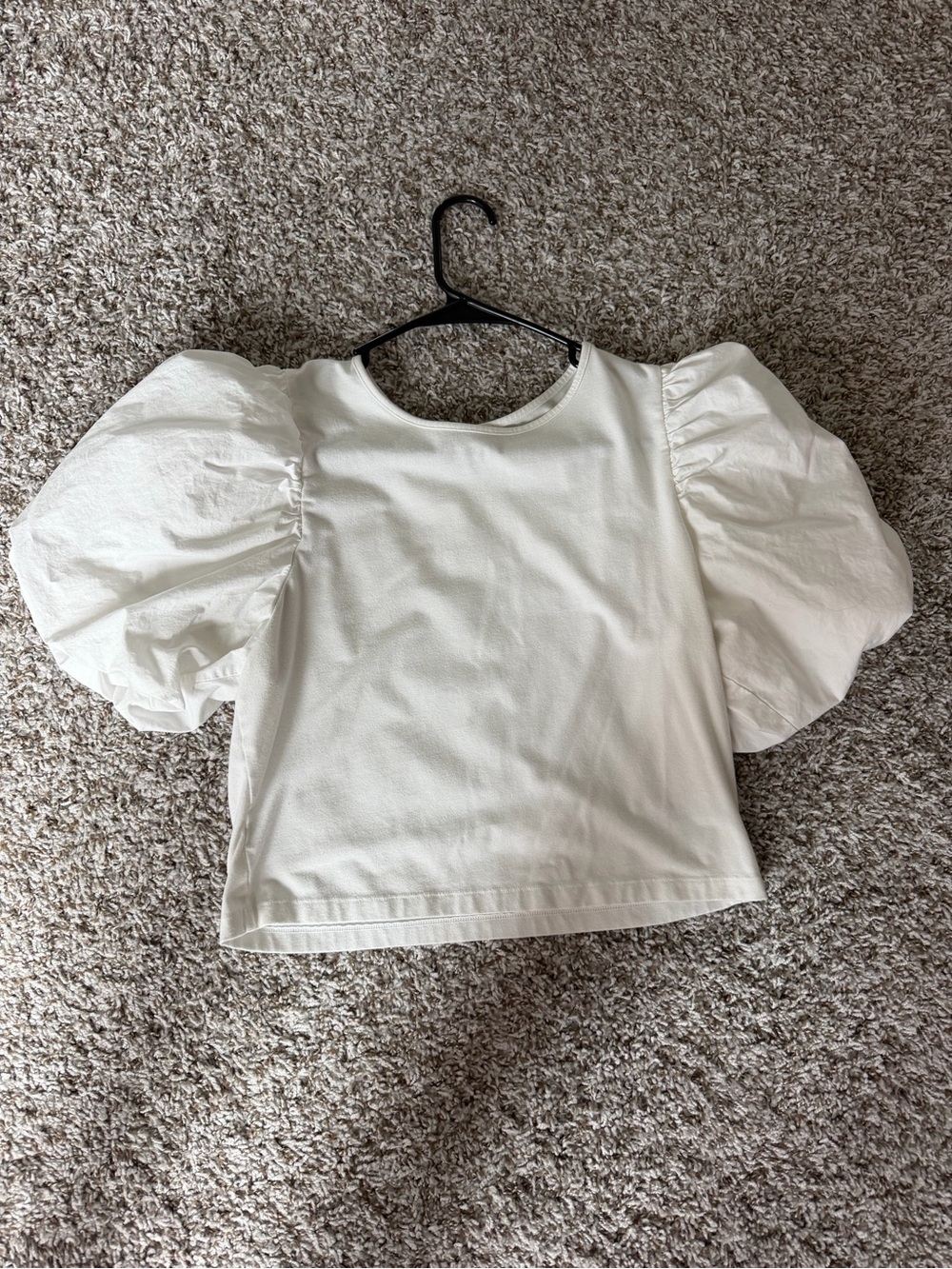 White Puff Sleeve Women’s Top - Classic Short Sleeve Tee